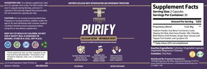 Freeman Formula Purify natural cellular detox with milk thistle Acai berry and more